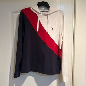 Tommy Hilfiger sport women’s long sleeve hooded shirt. Size XL